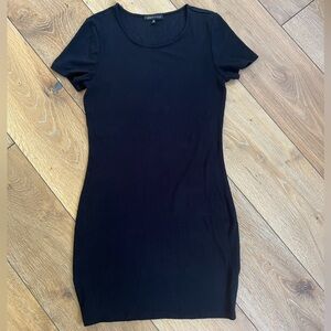 EUC Kendall & Kylie ribbed black t-shirt dress